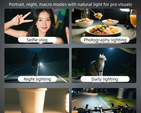 For DJI Action 5 Pro/ Action 4 Flymile 20 LEDs Magnetic Fill Light Rechargeable Video Light 3000K/4440K/8700K Adjustable