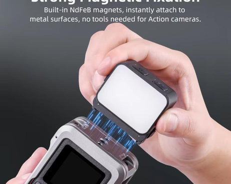 For DJI Action 5 Pro/ Action 4 Flymile 20 LEDs Magnetic Fill Light Rechargeable Video Light 3000K/4440K/8700K Adjustable