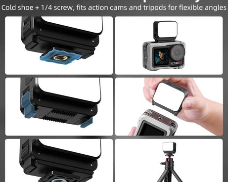 For DJI Action 5 Pro/ Action 4 Flymile 20 LEDs Magnetic Fill Light Rechargeable Video Light 3000K/4440K/8700K Adjustable