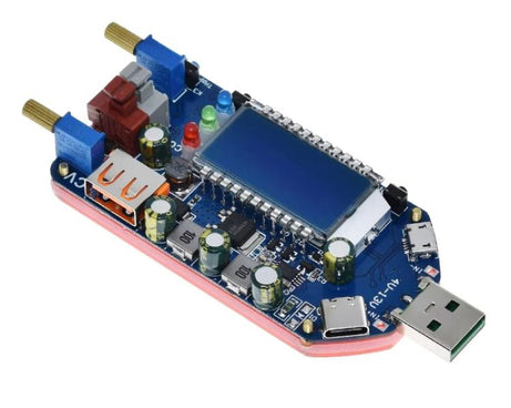 USB 15W Adjustable Power Supply Module LCD Display Mobile Boost Cable, DP3A