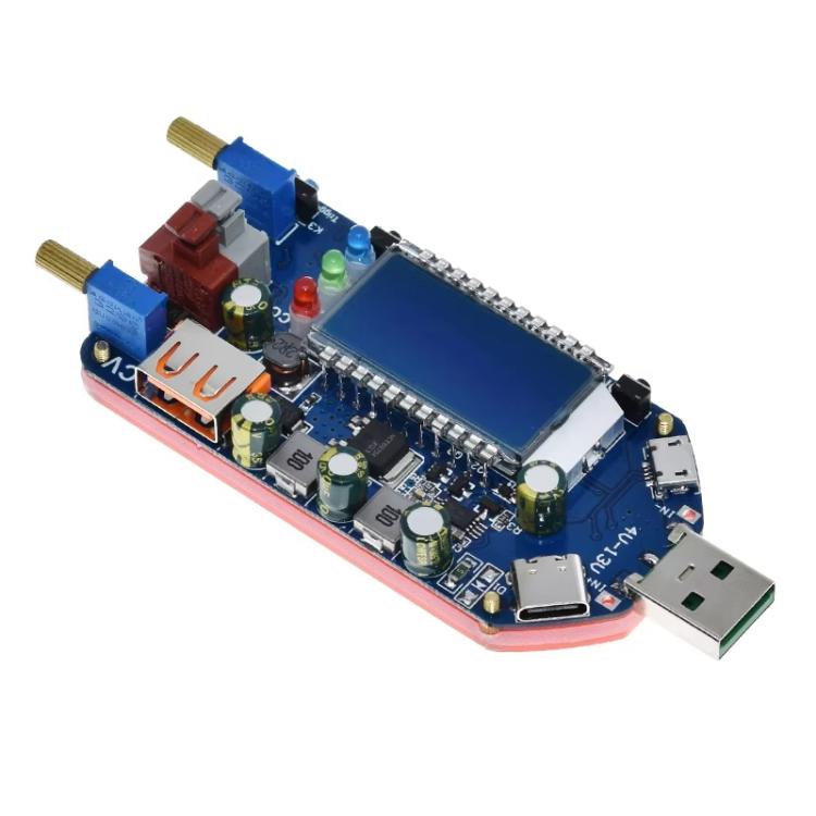 USB 15W Adjustable Power Supply Module LCD Display Mobile Boost Cable, DP3A