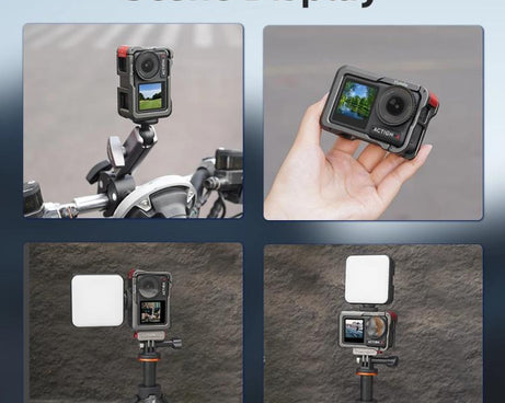 For DJI Action 5 Pro/Action 4/Action 3 Flymile Aluminum Alloy Camera Cage Protective Metal Frame