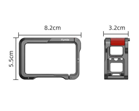 For DJI Action 5 Pro/Action 4/Action 3 Flymile Aluminum Alloy Camera Cage Protective Metal Frame