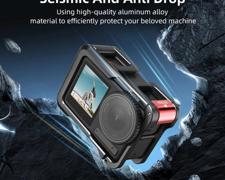 For DJI Action 5 Pro/Action 4/Action 3 Flymile Aluminum Alloy Camera Cage Protective Metal Frame