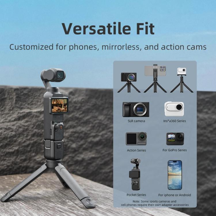 Flymile Extendable Mini Tripod With 1/4-Inch Screw For Action Cameras