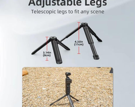 Flymile Extendable Mini Tripod With 1/4-Inch Screw For Action Cameras