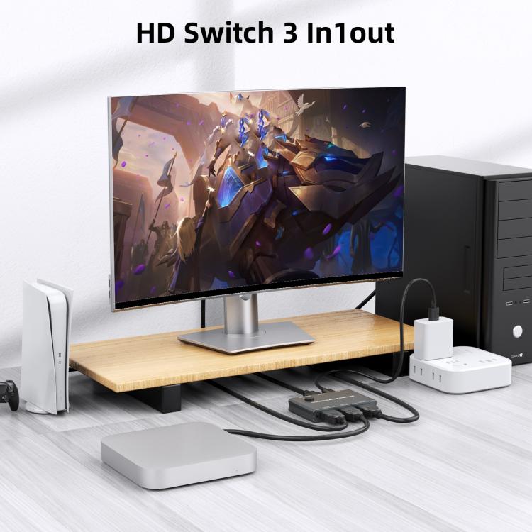 3 In 1 Out HDMI Switch 8K 60Hz / 4K 120Hz Computer HD Conversion, HD31 3 In 1 Out