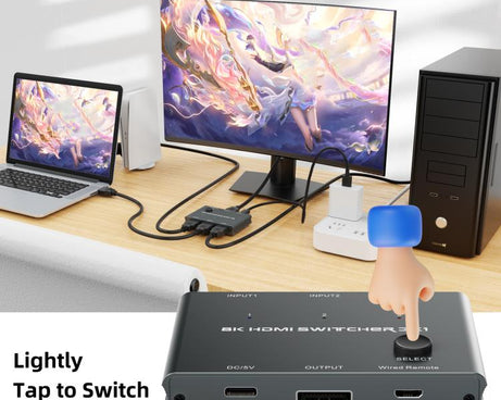 3 In 1 Out HDMI Switch 8K 60Hz / 4K 120Hz Computer HD Conversion, HD31 3 In 1 Out