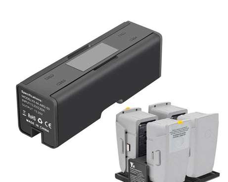 For DJI Mavic Air 2 YX Battery Charger Hub With LCD Display 4-Slot Intelligent Charging Station