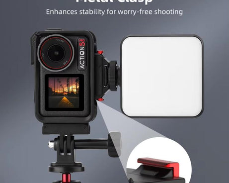 For DJI Osmo Action 5 Pro/Action 4/Action 3 Magnetic Quick Release Adapter with Cold Shoe Mount Base