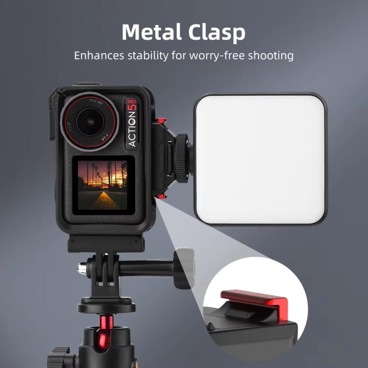 For DJI Osmo Action 5 Pro/Action 4/Action 3 Magnetic Quick Release Adapter with Cold Shoe Mount Base