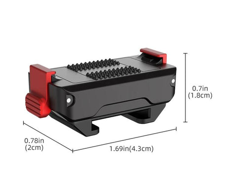 For DJI Osmo Action 5 Pro/Action 4/Action 3 Magnetic Quick Release Adapter with Cold Shoe Mount Base