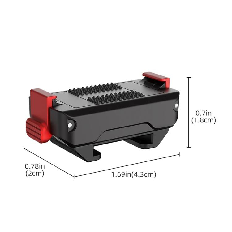 For DJI Osmo Action 5 Pro/Action 4/Action 3 Magnetic Quick Release Adapter with Cold Shoe Mount Base