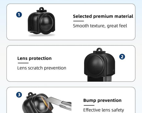 For Insta360 X5 Camera Flymile Lens Protective Cover Dustproof & Scratch-Resistant Anti-Fall Protector Cap