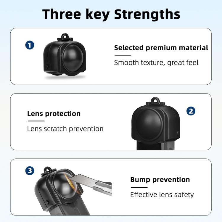 For Insta360 X5 Camera Flymile Lens Protective Cover Dustproof & Scratch-Resistant Anti-Fall Protector Cap