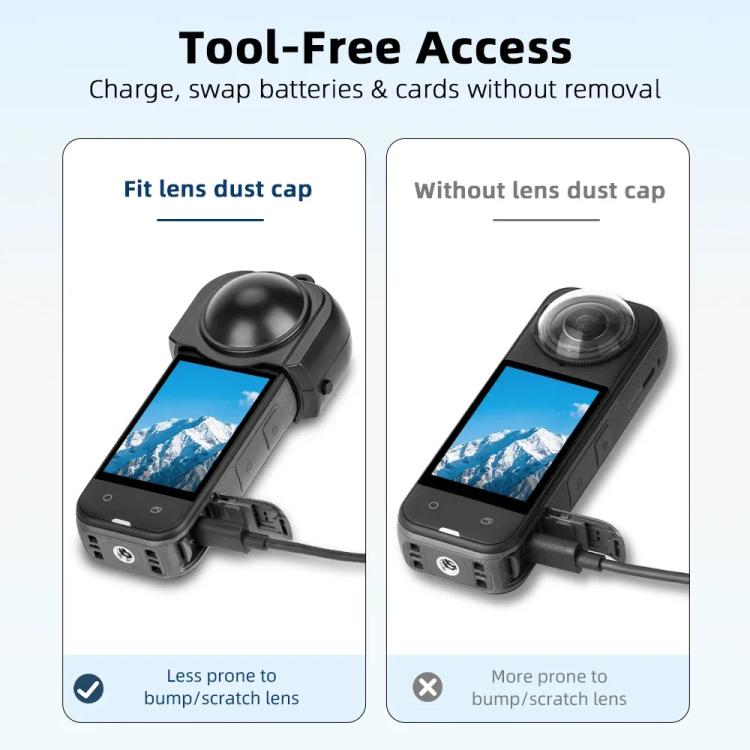 For Insta360 X5 Camera Flymile Lens Protective Cover Dustproof & Scratch-Resistant Anti-Fall Protector Cap