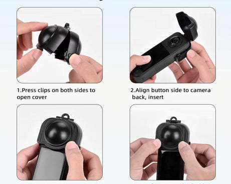 For Insta360 X5 Camera Flymile Lens Protective Cover Dustproof & Scratch-Resistant Anti-Fall Protector Cap