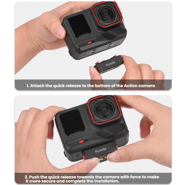 Magnetic Quick Release Base Mount For Insta360 X5/X4/X3/X2 & Ace Series 1/4 Inch Screw Universal Tripod Adapter