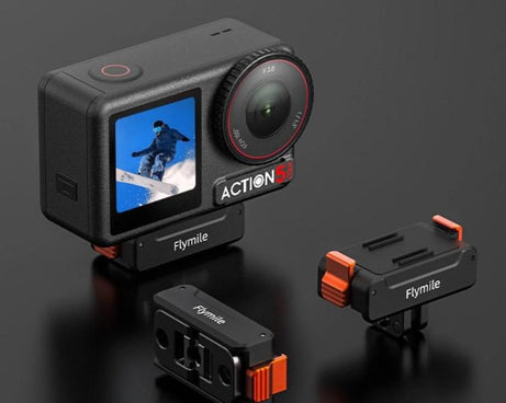 For DJI Osmo Action 5 Pro /4/3 Flymile Magnetic Quick Release Base With 1/4-inch Screw & 2-claw Interface