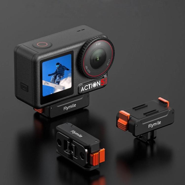 For DJI Osmo Action 5 Pro /4/3 Flymile Magnetic Quick Release Base With 1/4-inch Screw & 2-claw Interface