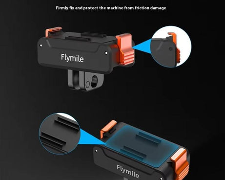 For DJI Osmo Action 5 Pro /4/3 Flymile Magnetic Quick Release Base With 1/4-inch Screw & 2-claw Interface