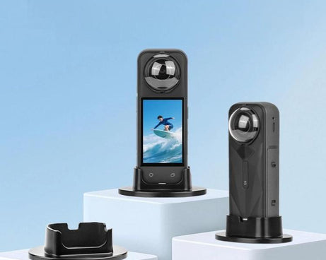 For Insta360 X5  Flymile Anti-Slip Base Plastic Desktop Stand Stable Camera Holder
