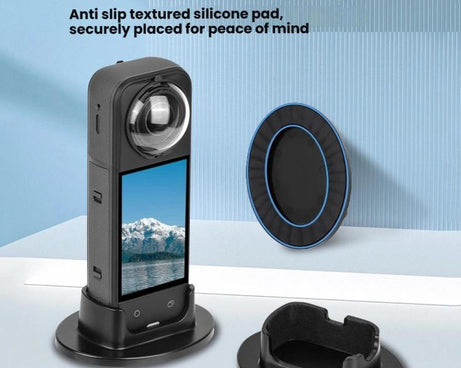 For Insta360 X5  Flymile Anti-Slip Base Plastic Desktop Stand Stable Camera Holder