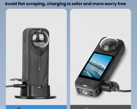 For Insta360 X5  Flymile Anti-Slip Base Plastic Desktop Stand Stable Camera Holder
