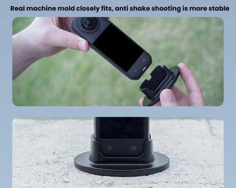 For Insta360 X5  Flymile Anti-Slip Base Plastic Desktop Stand Stable Camera Holder