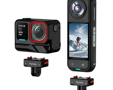 Flymile Plastic Magnetic Quick-Release Base For Insta360 Ace Pro 2/X5/X4/X3/X2/Ace Pro/Ace, 2-claw