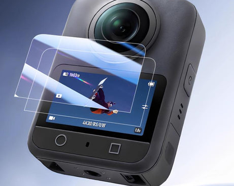 For DJI Osmo 360 Action Camera 2pcs /Pack Tempered Glass Screen Protector HD Anti-Scratch Lens Film