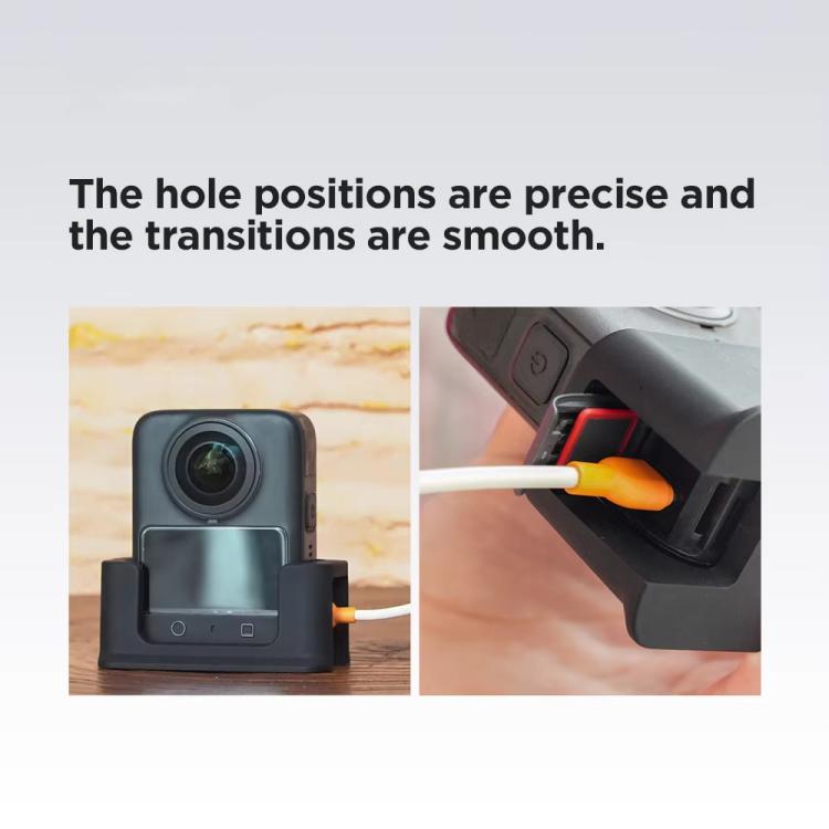 For DJI Osmo 360 Action Camera CYNOVA Silicone Mount Base Desktop & Car Holder