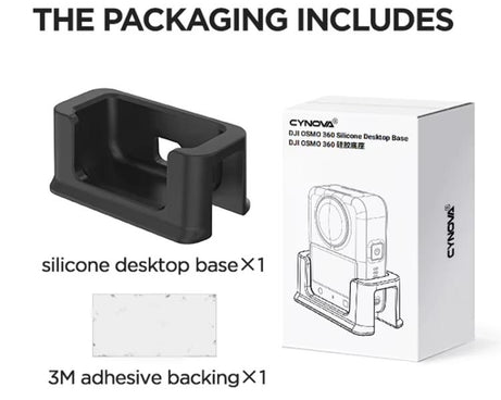 For DJI Osmo 360 Action Camera CYNOVA Silicone Mount Base Desktop & Car Holder