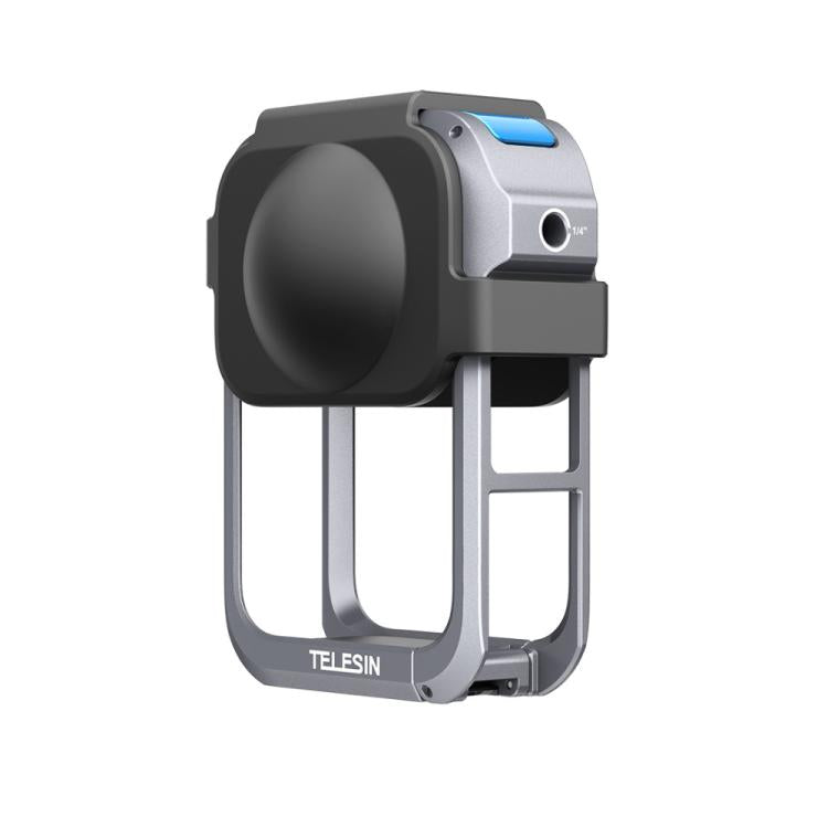 For DJI Osmo 360 TELESIN Aluminum Alloy Protective Cage Expansion Frame with Lens Cover