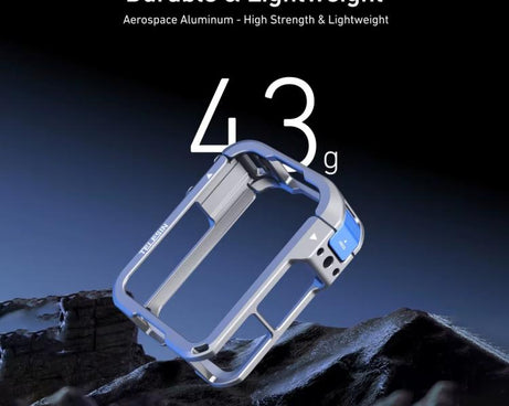 For DJI Osmo 360 TELESIN Aluminum Alloy Protective Cage Expansion Frame with Lens Cover, Aluminum Alloy Cage