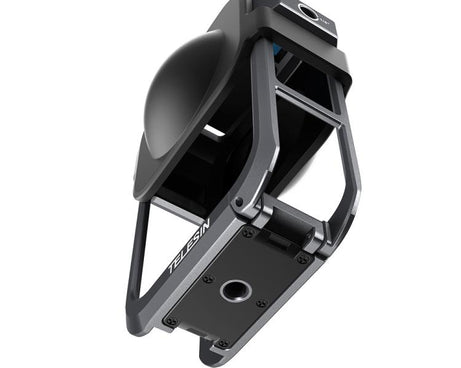 For DJI Osmo 360 TELESIN Aluminum Alloy Protective Cage Expansion Frame with Lens Cover