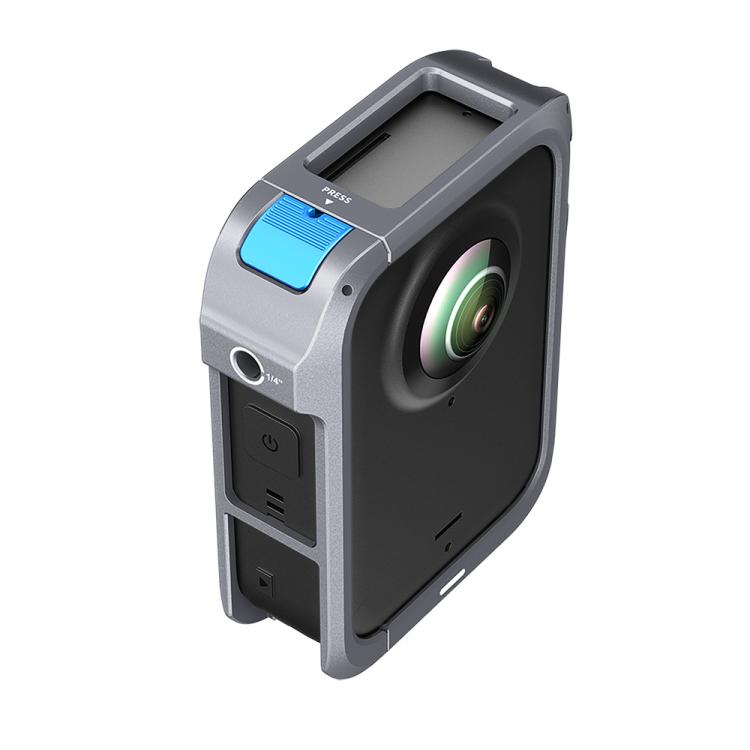 For DJI Osmo 360 TELESIN Aluminum Alloy Protective Cage Expansion Frame with Lens Cover