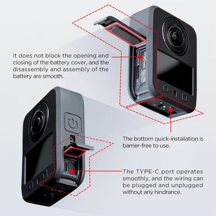 For DJI Osmo 360 CYNOVA Silicone Case Anti-Scratch Shockproof Full Body Protective Cover