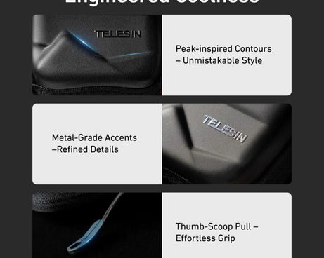 PU Carrying Case for DJI Osmo 360 Camera Protective Pouch with Carabiner Clip