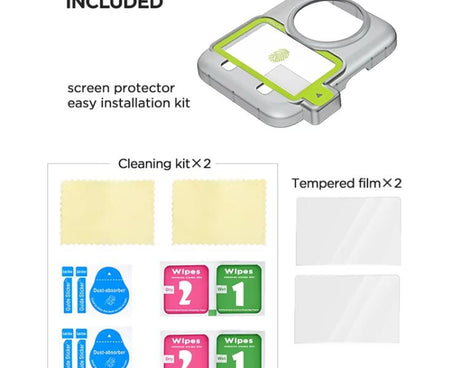 For DJI Osmo 360 CYNOVA Tempered Glass Screen Protector Kit Auto-Align Installation Frame, Screen Protector Kit