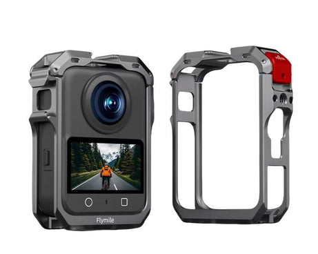 For DJI Osmo 360 Flymile Dual Cold Shoe Metal Quick-Release Cage With Lens C