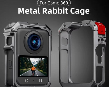 For DJI Osmo 360 Flymile Dual Cold Shoe Metal Quick-Release Cage With Lens C