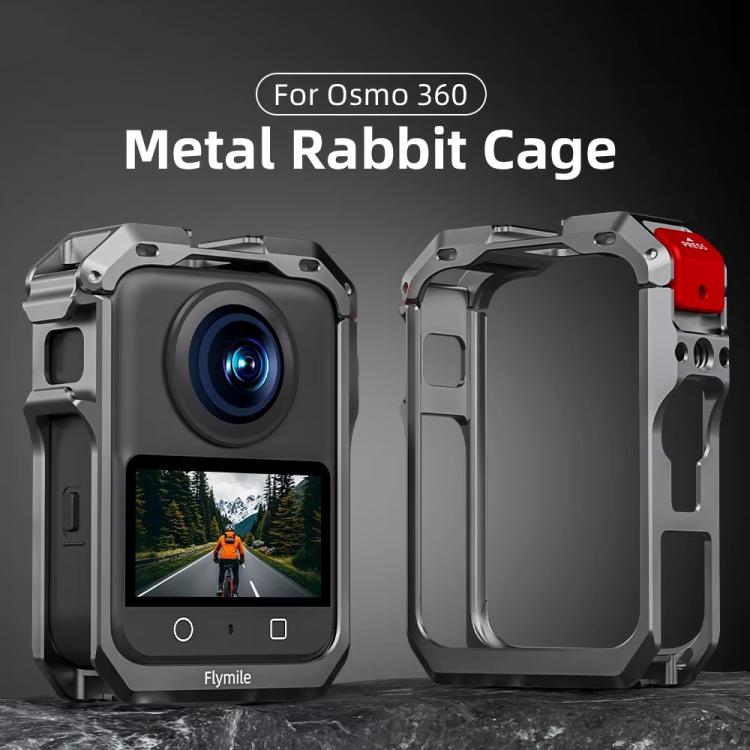 For DJI Osmo 360 Flymile Dual Cold Shoe Metal Quick-Release Cage With Lens C