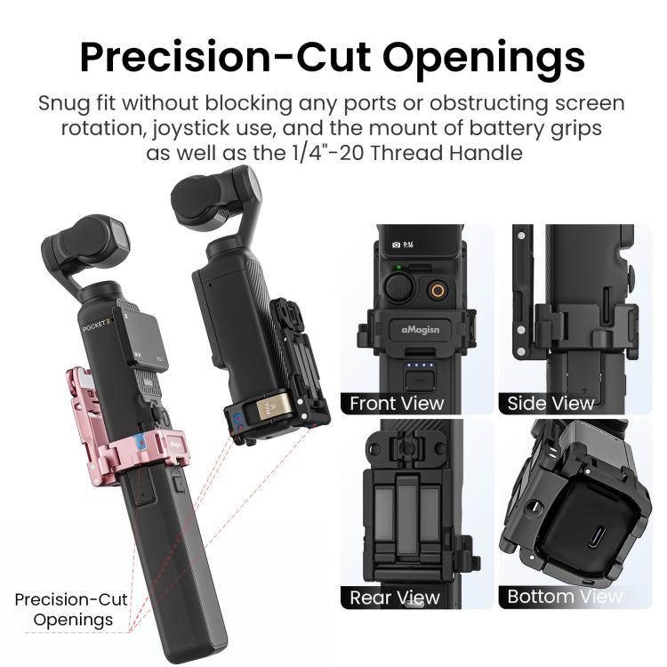 For DJI Pocket 3 aMagisn Mantis Extension Frame Magnetic Mount for Hands-Free Vlogging