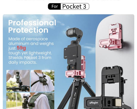 For DJI Pocket 3 aMagisn Mantis Extension Frame Magnetic Mount for Hands-Free Vlogging