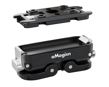 aMagisn Magnetic Quick Release Adapter for GoPro HERO13/12/11/10/9/8/11 Mini/MAX, 2-in-1 Kit, Separate Top Mount Plate, Separate Base Unit