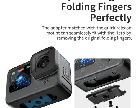 aMagisn Magnetic Quick Release Adapter for GoPro HERO13/12/11/10/9/8/11 Mini/MAX, 2-in-1 Kit, Separate Top Mount Plate, Separate Base Unit