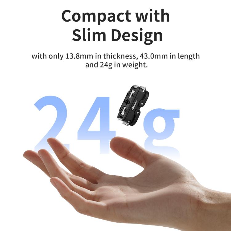 aMagisn Magnetic Quick Release Adapter for GoPro HERO13/12/11/10/9/8/11 Mini/MAX, 2-in-1 Kit, Separate Top Mount Plate, Separate Base Unit