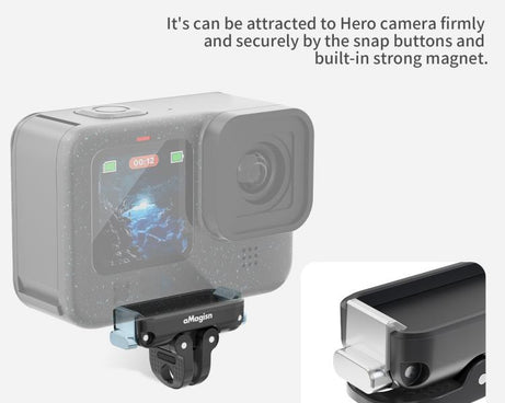 aMagisn Magnetic Quick Release Adapter for GoPro HERO13/12/11/10/9/8/11 Mini/MAX, 2-in-1 Kit, Separate Top Mount Plate, Separate Base Unit