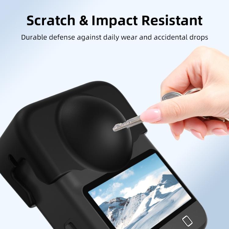 For DJI Osmo 360 Camera Silicone Lens Cap Dustproof & Anti-Scratch Lens Cover Protector